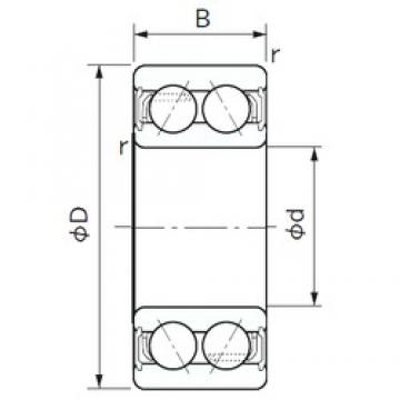 25 mm x 52 mm x 20.6 mm  NACHI 5205A-2NS angular contact ball bearings